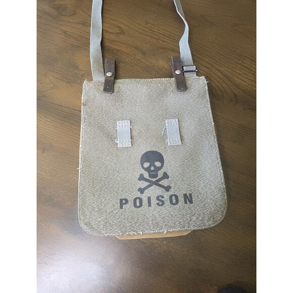 Vintage Military Shoulder Satchel Haversack Canvas Bag WWI WW2 - Picture 3 of 16